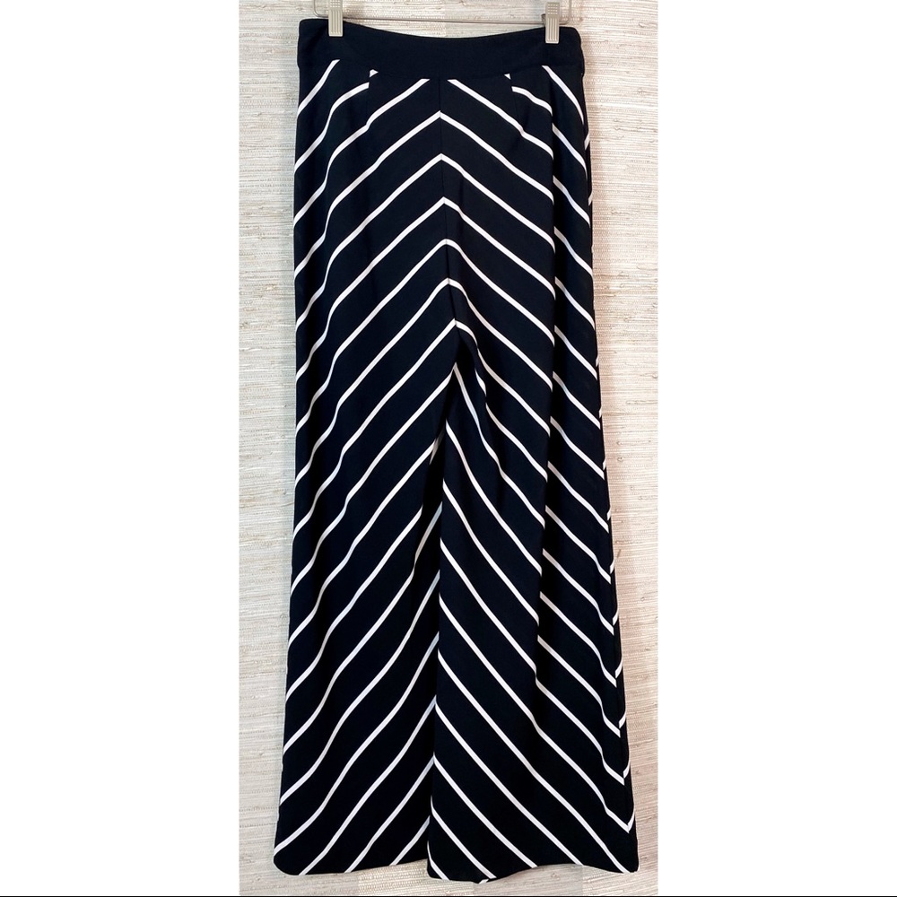 BAR III Size 4 Black Stripe Wide Leg Pants - Picture 5 of 5